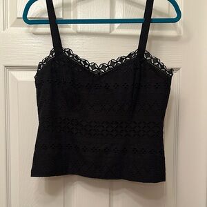 LOFT Black Lace Women's Top Brand New - Size 10